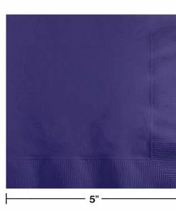 Creative Converting Purple Beverage Napkin 2Ply, 200 Ct Solid Color Tableware