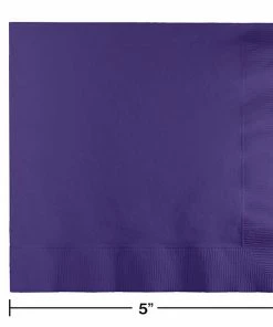 Creative Converting Purple Beverage Napkins, 20 Ct Solid Color Tableware