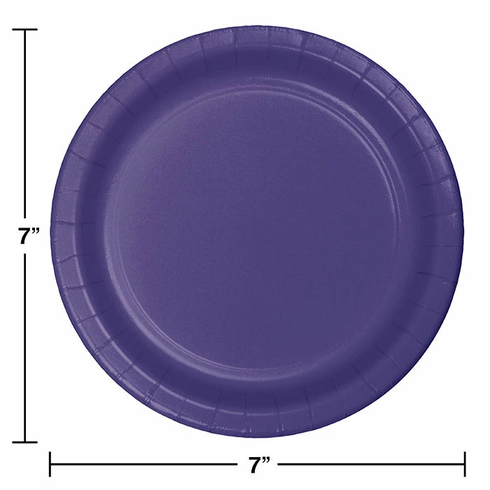 Creative Converting Solid Color Tableware Purple Dessert Plates, 8 Ct