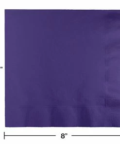 Creative Converting Purple Dinner Napkins 3Ply 1/4Fld, 25 Ct