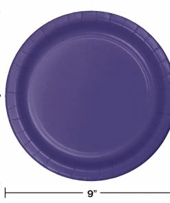 Creative Converting Purple Paper Plates, 8 Ct Solid Color Tableware