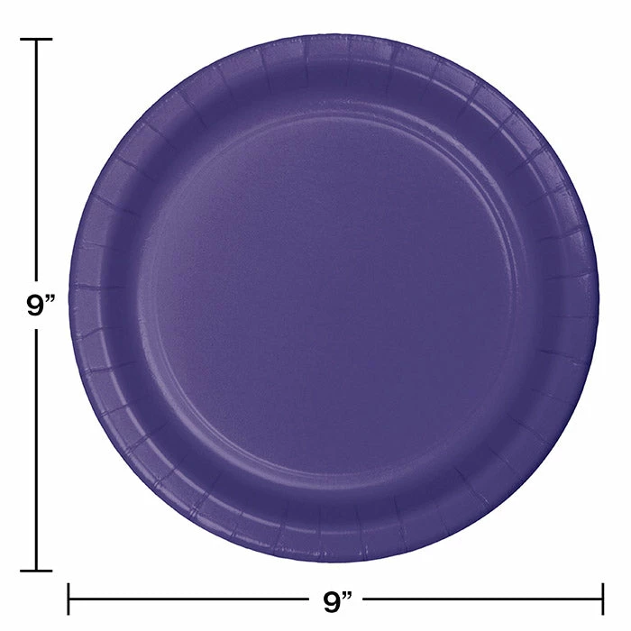 Creative Converting Purple Paper Plates, 8 Ct Solid Color Tableware