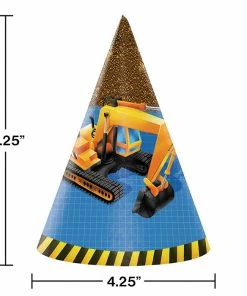 Creative Converting Under Construction Child Hat, 8 Ct Kids Birthday Party Themes
