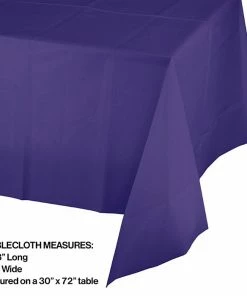 Creative Converting Solid Color Tableware Purple Plastic Tablecover 54