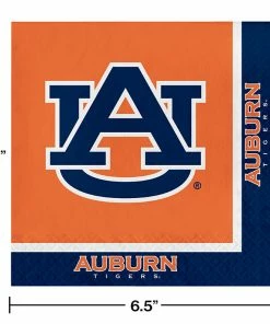 Creative Converting Auburn University Napkins, 20 Ct NCAA College Themed Party Decorations