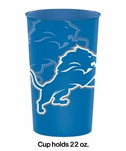 Creative Converting Detroit Lions Plastic Cup, 22 Oz NFL And Football Party Supplies