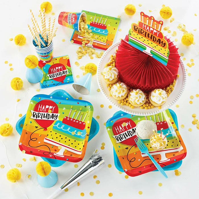 Creative Converting Hoppin' Birthday Cake Beverage Napkin, 3 Ply, 16 Ct