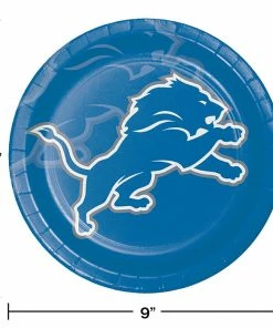 Creative Converting NFL And Football Party Supplies Detroit Lions Paper Plates, 8 Ct