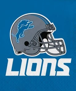 Creative Converting Detroit Lions Napkins, 16 Ct NFL And Football Party Supplies