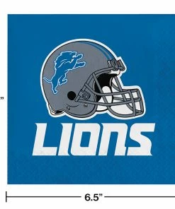 Creative Converting Detroit Lions Napkins, 16 Ct NFL And Football Party Supplies