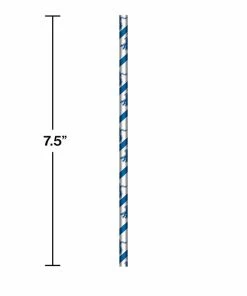 Creative Converting NFL And Football Party Supplies Detroit Lions Paper Straws, 24 Ct