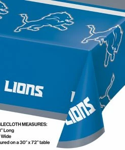 Creative Converting Detroit Lions Plastic Table Cover, 54" X 102"