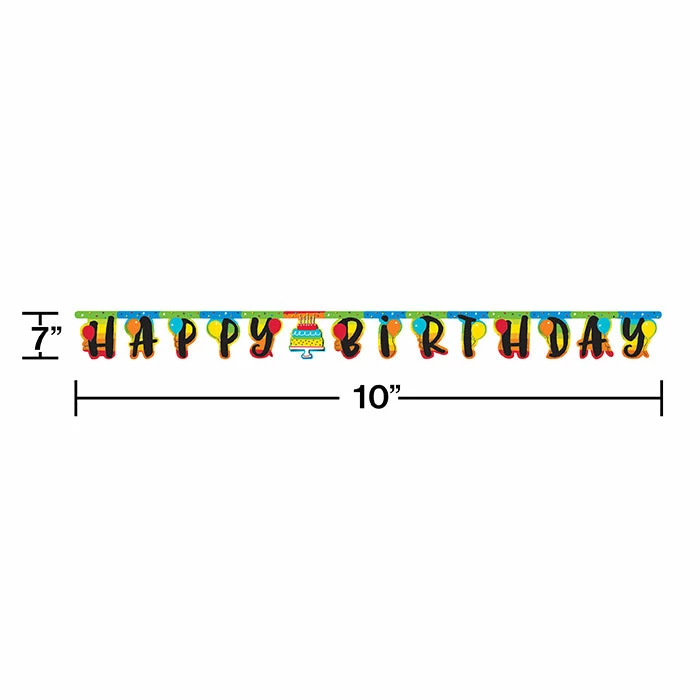 Creative Converting Hoppin' Birthday Cake Jointed Banner Lg