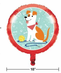 Creative Converting Dog Party Metallic Balloon 18" Kids Birthday Party Themes