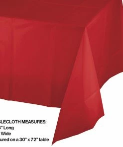 Creative Converting Classic Red Tablecover Plastic 54" X 108"