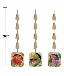 Creative Converting Dinosaur Hanging Cutouts, 3 Ct Kids Birthday Party Themes