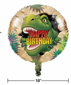 Creative Converting Kids Birthday Party Themes Dino Blast Metallic Balloon 18