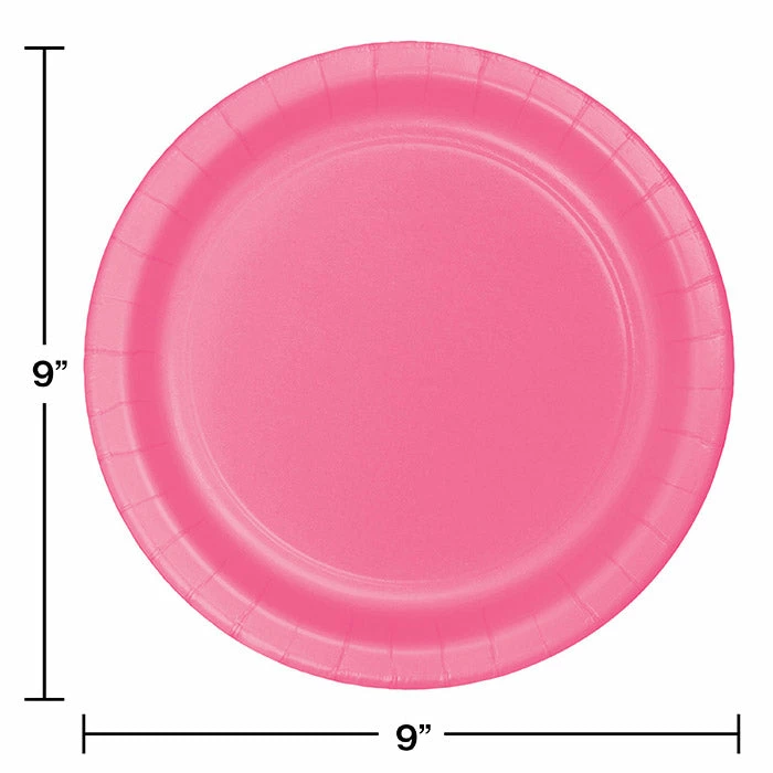 Creative Converting Candy Pink Paper Plates, 24 Ct Solid Color Tableware