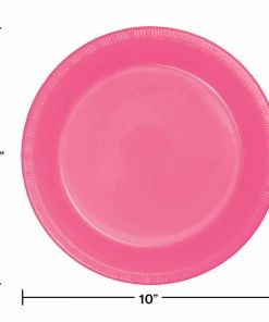 Creative Converting Candy Pink Plastic Banquet Plates, 20 Ct