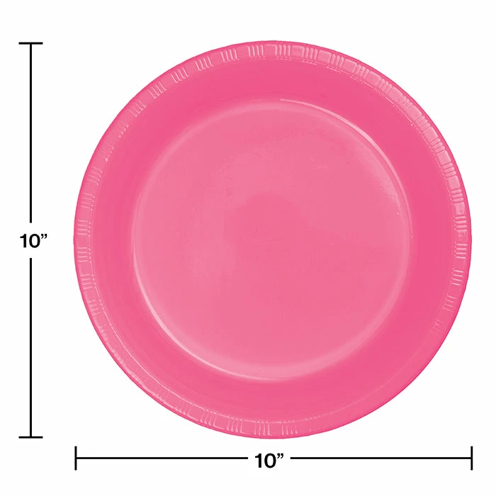 Creative Converting Candy Pink Plastic Banquet Plates, 20 Ct