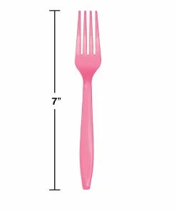 Creative Converting Candy Pink Plastic Forks, 24 Ct