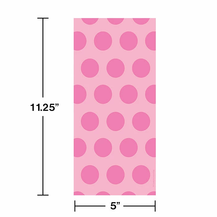 Creative Converting Candy Pink Polka Dot Favor Bags, 20 Ct Solid Color Tableware
