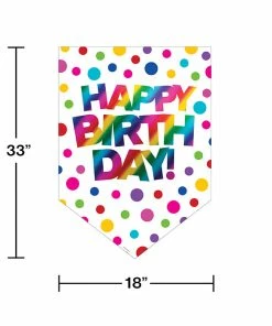 Creative Converting Kids Birthday Party Themes Rainbow Foil Happy Birthday Door Sign