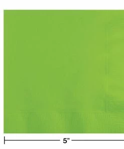 Creative Converting Solid Color Tableware Fresh Lime Beverage Napkin, 3 Ply, 50 Ct