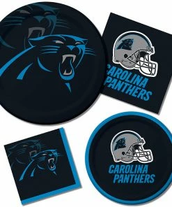 Creative Converting NFL And Football Party Supplies Carolina Panther Beverage Napkins, 16 Ct