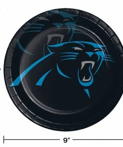 Creative Converting NFL And Football Party Supplies Carolina Panther Paper Plates, 8 Ct
