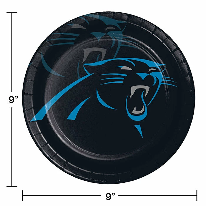 Creative Converting NFL And Football Party Supplies Carolina Panther Paper Plates, 8 Ct
