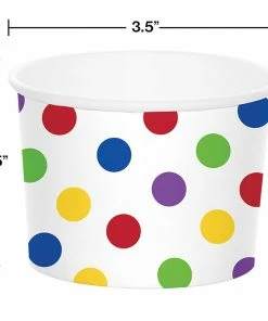 Creative Converting Themed Tableware Multicolor Dot Treat Cups, 6 Ct
