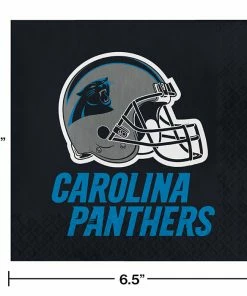 Creative Converting NFL And Football Party Supplies Carolina Panther Napkins, 16 Ct