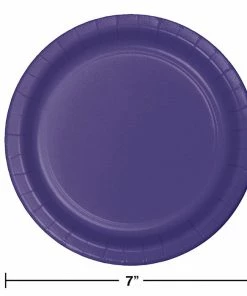 Creative Converting Purple Dessert Plates, 24 Ct Solid Color Tableware