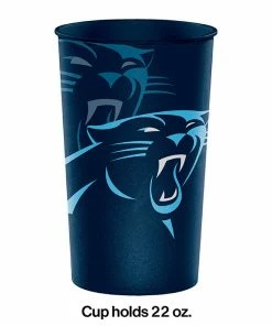 Creative Converting NFL And Football Party Supplies Carolina Panthers Plastic Cup, 22 Oz