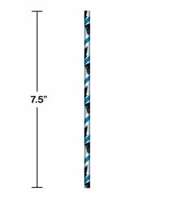 Creative Converting Carolina Panther Paper Straws, 24 Ct