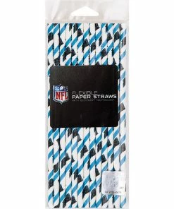 Creative Converting Carolina Panther Paper Straws, 24 Ct