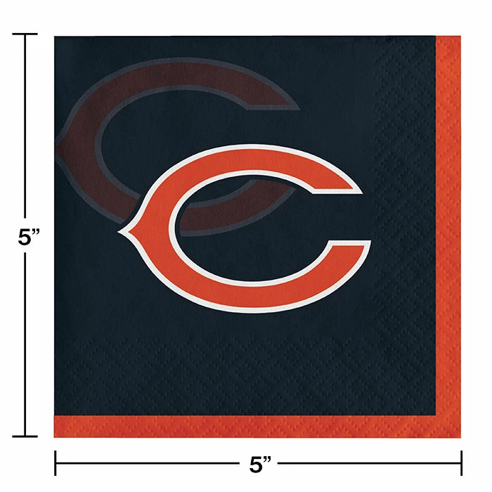 Creative Converting Chicago Bears Beverage Napkins, 16 Ct