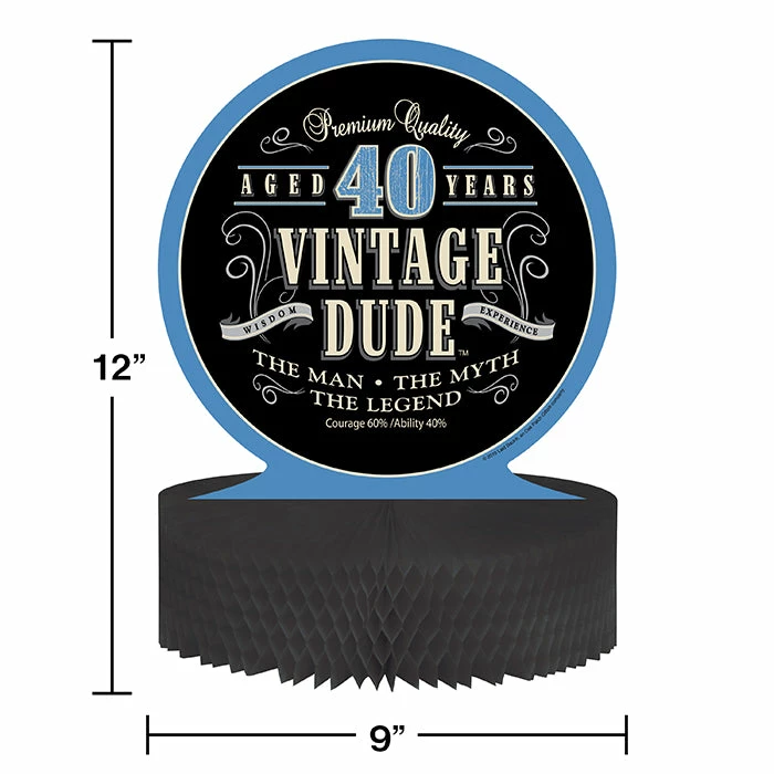 Creative Converting Adult Birthday Party Themes Vintage Dude 40th Birthday Centerpiece