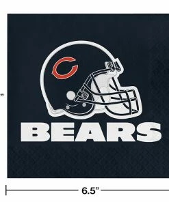 Creative Converting Chicago Bears Napkins, 16 Ct NFL And Football Party Supplies