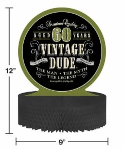 Creative Converting Adult Birthday Party Themes Vintage Dude 60th Birthday Centerpiece