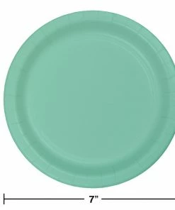 Creative Converting Fresh Mint Green Dessert Plates, 8 Ct Solid Color Tableware