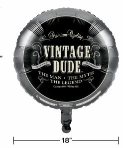 Creative Converting Vintage Dude Metallic Balloon 18"