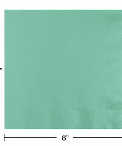 Creative Converting Solid Color Tableware Fresh Mint Dinner Napkins 3Ply 1/4Fld, 25 Ct