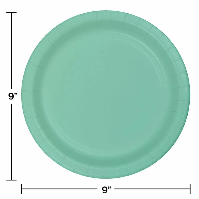 Creative Converting Solid Color Tableware Fresh Mint Green Paper Plates, 24 Ct