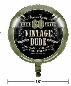 Creative Converting Vintage Dude Metallic Balloon 18", '60