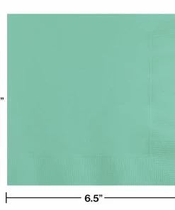 Creative Converting Solid Color Tableware Fresh Mint Luncheon Napkin 3Ply, 50 Ct
