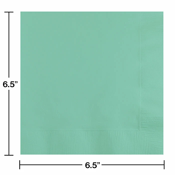 Creative Converting Solid Color Tableware Fresh Mint Luncheon Napkin 3Ply, 50 Ct