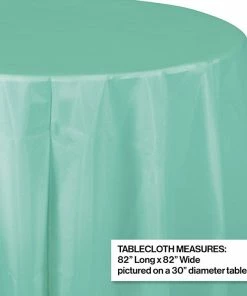 Creative Converting Fresh Mint Tablecover, Octy Round 82