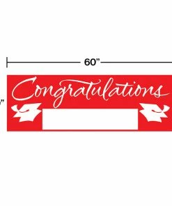 Creative Converting Red Graduation Party Banner